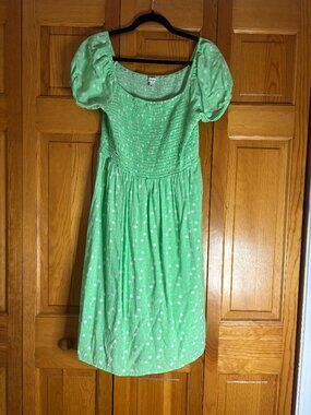 Love, Fire Bright Green Floral Dress (Size XL)